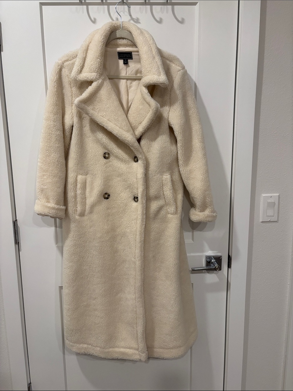 G By Guiliana Black Label Teddy Bear Coat